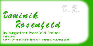 dominik rosenfeld business card